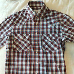 *New* Burgandy Western Pearl Snap Shirt
